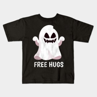 Halloween Costume Men Women Gift Kids Boo Free Hugs Ghost Kids T-Shirt